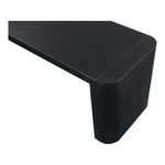 Close-up top and side angle showing the smooth finish and gentle curvature of the bench corner post