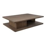 Repeating angled view of Casey Coffee Table showing thickness and natural wood grain texture