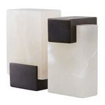 Product Image 6 for Tolliver Black & White Alabaster Bookends, Set of 2 from Arteriors