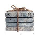 Product Image 3 for Christy Stone Grey Travertine Coasters, Set of 4 from Creative Co-Op