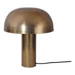 Nanu Table Lamp in brass finish shown from a front angle with more rounded top shade visible