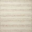 Roman Ivory Pebble Rug with hand-woven horizontal brown stripes on ivory wool and cotton blend