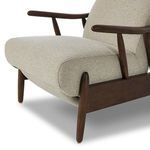 Side view of Jarvis Recliner fully reclined demonstrating extended footrest and relaxed backrest