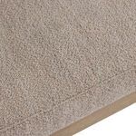 Close-up texture of taupe upholstery fabric on Prado arm chair seat cushion
