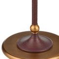 Full lamp showing balanced pose with arm bent at joints and warm brass finish