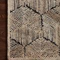 Detailed corner close-up on wooden floor emphasizing pattern edges and texture contrast
