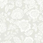 Rachel Ashwell Stipple wallpaper with white botanical floral print on soft muted beige background
