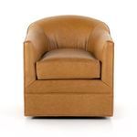 Product Image 13 for Quinton Round Swivel Ontario Camel Leather Accent Chair  from Four Hands