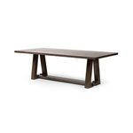 Silverton Dining Table angled side view showing base architecture and sleek finish