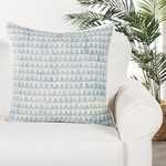 Yonah Handmade Geometric Blue/ White Down Throw Pillow 22 Inch image 3