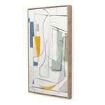 Angled view of right panel showing light wood frame and depth of canvas