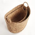Product Image 3 for Josette Water Hyacinth Baskets With Handles, Set Of 2 from Napa Home And Garden