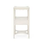 Back view of Sara 1-Drawer End Table showing plain back panel without drawer pull
