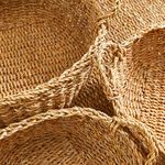 Product Image 6 for Seagrass Shallow Baskets With Handles, Set Of 3 from Napa Home And Garden