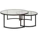Product Image 1 for Rhea Black Nesting Coffee Tables Set of 2 from Uttermost