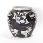 Product Image 5 for Black Porcelain Twisted Flower Open Top Jar from Legend of Asia