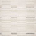 Evelina Ivory Beige Rug with contemporary neutral geometric stripes in hand-woven blend of rayon, cotton, polyester and wool