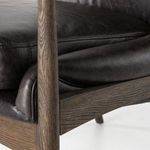 Product Image 14 for Braden Wood-Framed Black Leather Accent Chair from Four Hands