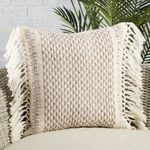 Product Image 2 for Haskell Indoor/ Outdoor Taupe/ Ivory Geometric Pillow from Jaipur 