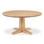 Round Charles Dining Table seen from slight front angle highlighting wood grain