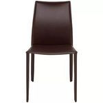 Front view of Sienna Upholstered Dining Chair showing straight slim legs and smooth seat