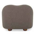Back view of Bria Accent Chair showing smooth fabric surface and curved top edge