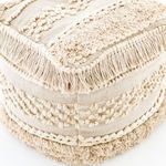 Product Image 2 for Braided Fringe Pouf Cream from Four Hands