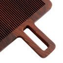 Close-up of handle showing smooth texture and wood grain of Yami Brown bread board