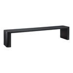 Post dining bench shown at a three-quarter angle highlighting the rounded corner post and wood grain texture