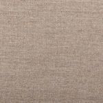Detailed shot of stool frame legs and footrests in almond-finished parawood supporting beige cushion