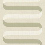 Tusk-colored wallpaper with folding ribbon pattern and premium matte textured finish