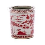 Product Image 3 for Coral Red Orchid Pot Bird Motif from Legend of Asia