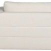 Back view highlighting smooth upholstery and cushion height of sectional