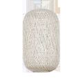 Similar front view with visible clear bulb inside wrapped twine pendant