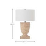 Product Image 2 for Obadiah Travertine Brushed Antique Brass Table Lamp from Gabby