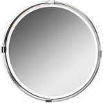 Uttermost Tazlina Brushed Nickel Round Mirror image 1