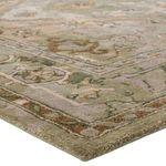 Product Image 2 for Raisa Handmade Medallion Green / Taupe Rug from Jaipur