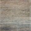 Soho Earth / Multi Rug with abstract, horizontal stripe pattern in earth, concrete, and pavement tones