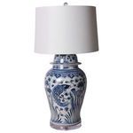 Product Image 2 for Blue & White Fish Temple Jar Table Lamp from Legend of Asia