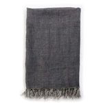 Product Image 1 for Montauk Linen Queen Blanket - Charcoal from Pom Pom at Home