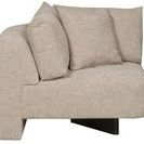 Side view showing thick backrest and armrest with black metal base of Lola Modular Sectional Corner Chair