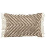 Product Image 2 for Odessa Chevron Taupe/ Ivory Indoor/ Outdoor Lumbar Pillow from Jaipur 