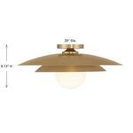 Diagram showing 20 inch diameter and 8.13 inch height dimensions of the Sherrer ceiling light