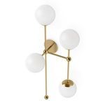 Top angled view of Armstrong 4 R Sconce showing globe shape and brass rod construction