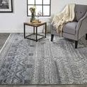 Product Image 4 for Payton Gray / Blue Global Area Rug - 11'6" x 15' from Feizy Rugs