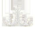 Twiggy Oval Chandelier shown from slightly lower angle with bulbs lit