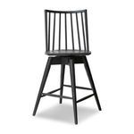 Front view of Lewis Swivel Stool showing curved Windsor back and seat