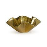 Small Pedicoat metallic bowl with ruffled edges and textured gold finish
