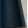 Close-up of navy metal shade showing subtle crackle texture and gold bottom rim detail
