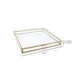 Product Image 1 for Monroe Flat Square Box   Brass from Homart